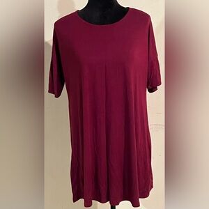 Women's Burgundy Flowy Dress
